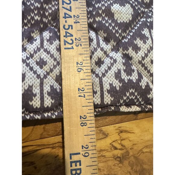 Coldwater Creek Quilted Vest Size 1X (18) – Fair Isle Snowflake Print, Hidden Mi - Picture 6 of 11
